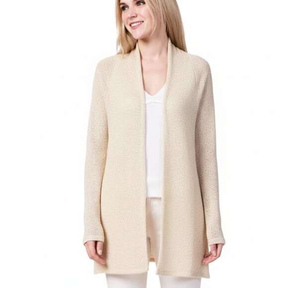 Vocal Cardigan Duster Knit Open Front Lightweight Neutral Sweater Size Small NWT - Picture 1 of 7